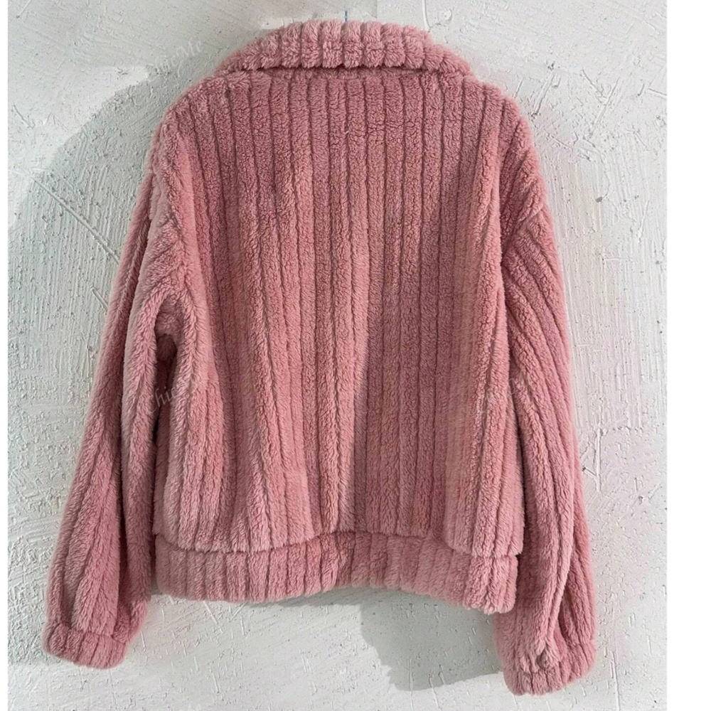 Cozy Teddy Button Down Oversized Jacket Coat - image 3